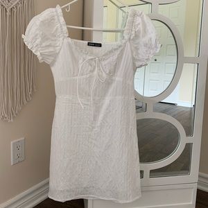 White mini dress